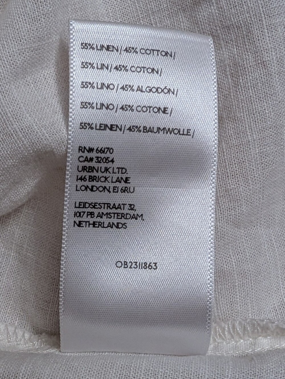 Anthropologie Pilcro Belted Wrap Linen Cotton Blouse Sz M White - Picture 10 of 10